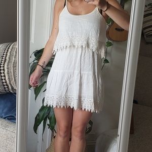 White lace Boho O'Neil sundress